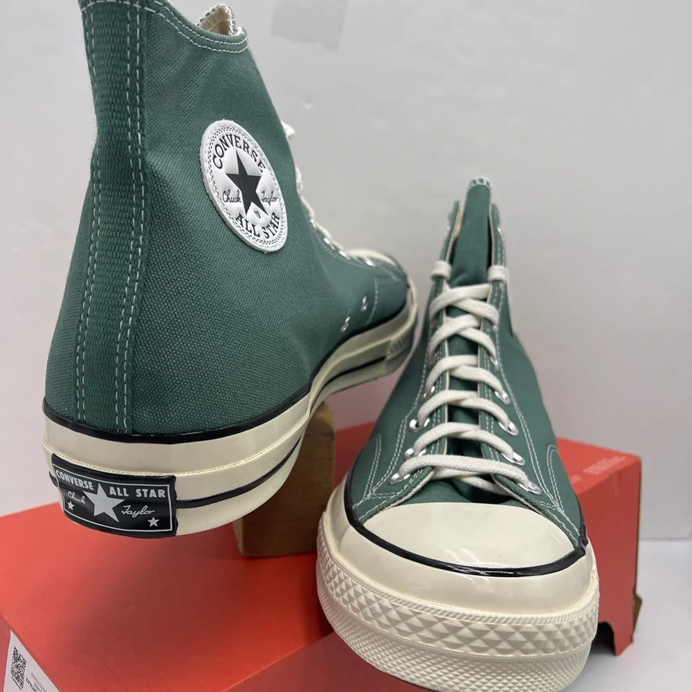 Converse Men's A06521C CHUCK 70 HI ADMIRAL ELM/EGRET/BLK Green High-Top Sneakers